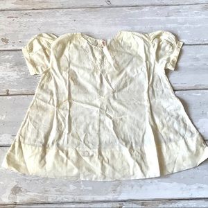Vintage 1920s Cream Color Smocked Baby Dress Christening Baptism Hand Made